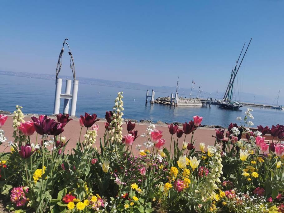 Appartement Vue Sur Le Golf Et Le Lac Leman アンフィオン・レ・バン エクステリア 写真